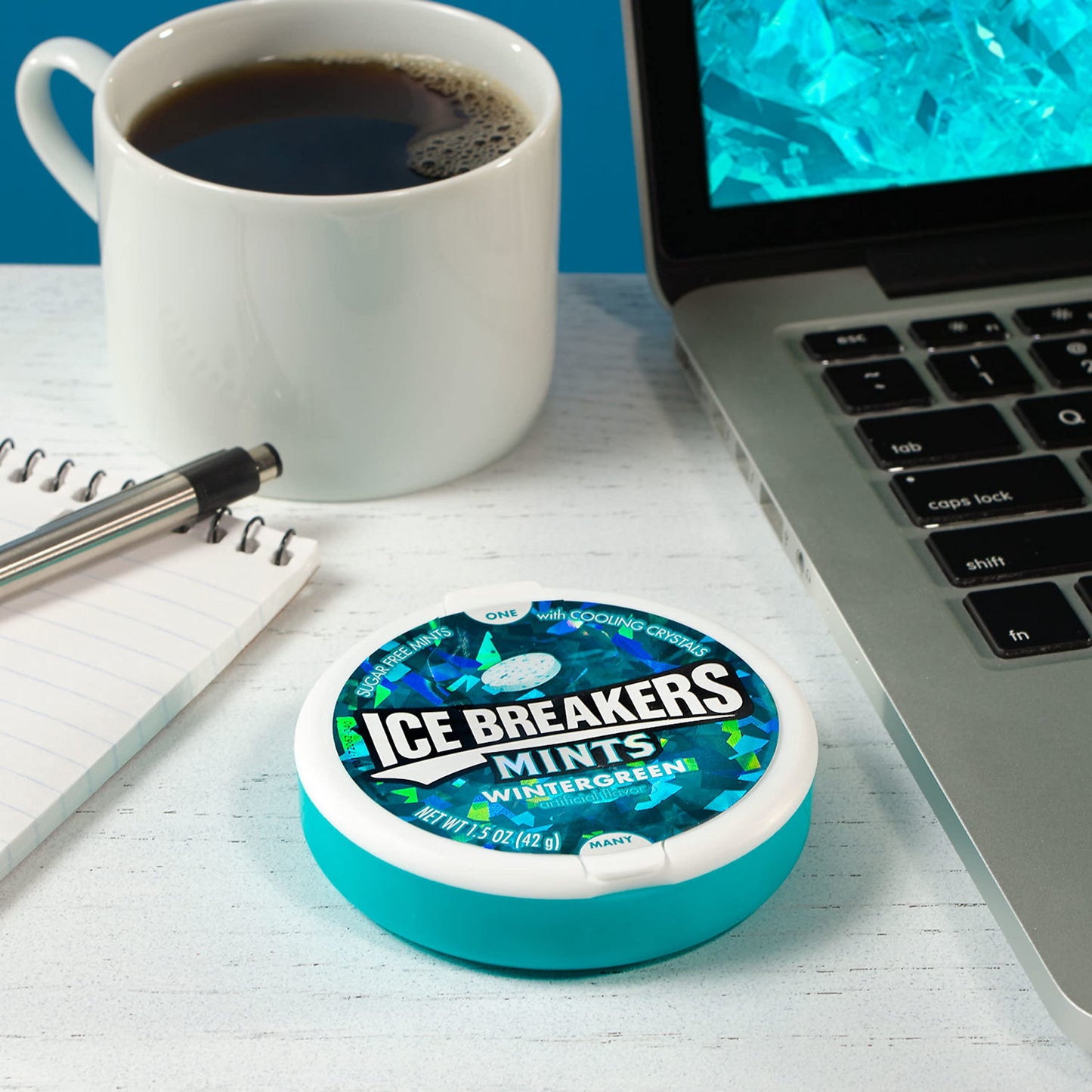 Ice Breakers Wintergreen Sugar Free Mints with Cooling Crystals, 1.5 oz ℮ 42 g, 8 Pack - Wintergreen mints with cooling crystals, sugar-free, pack of 8 x 42g.