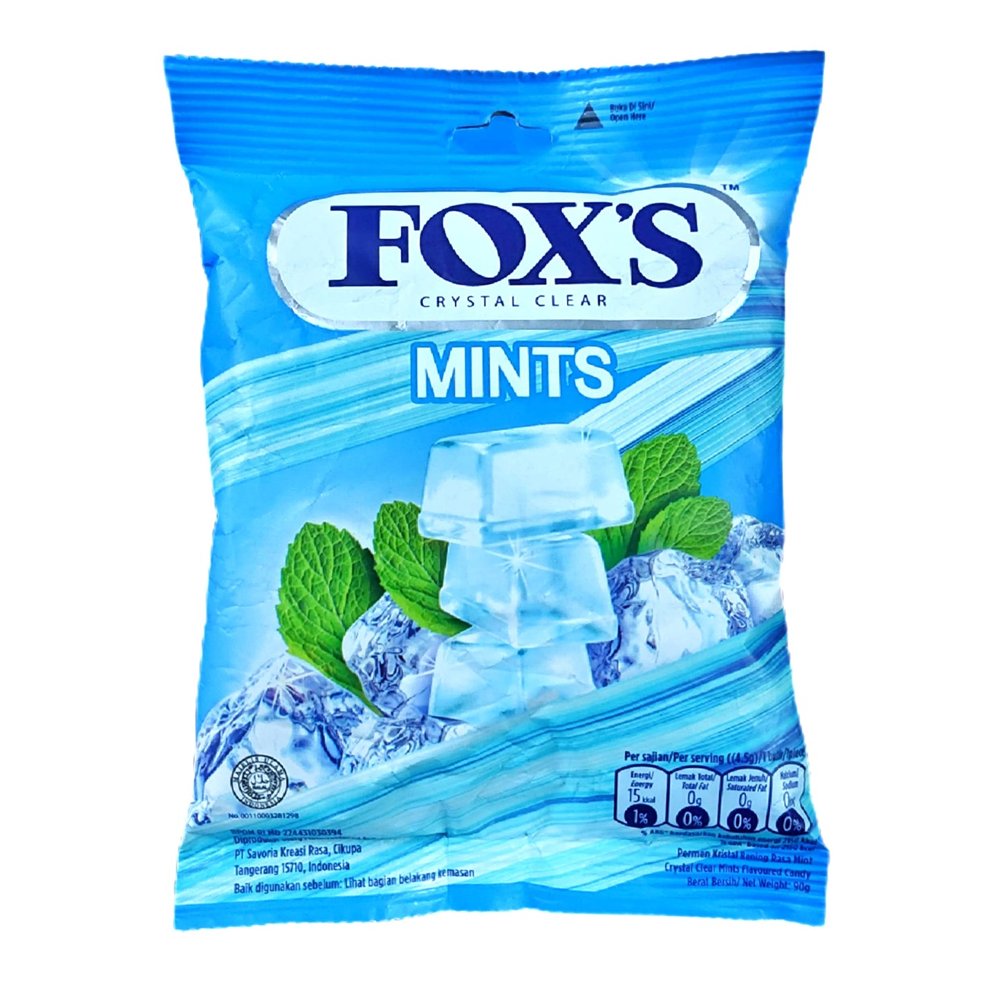 Fox's Crystal Clear Mints (90gms- Pack of 2) & Fox's Crystal Clear Berries Candy (90Gms- Pack of 2) - Mints and berries candy combo!