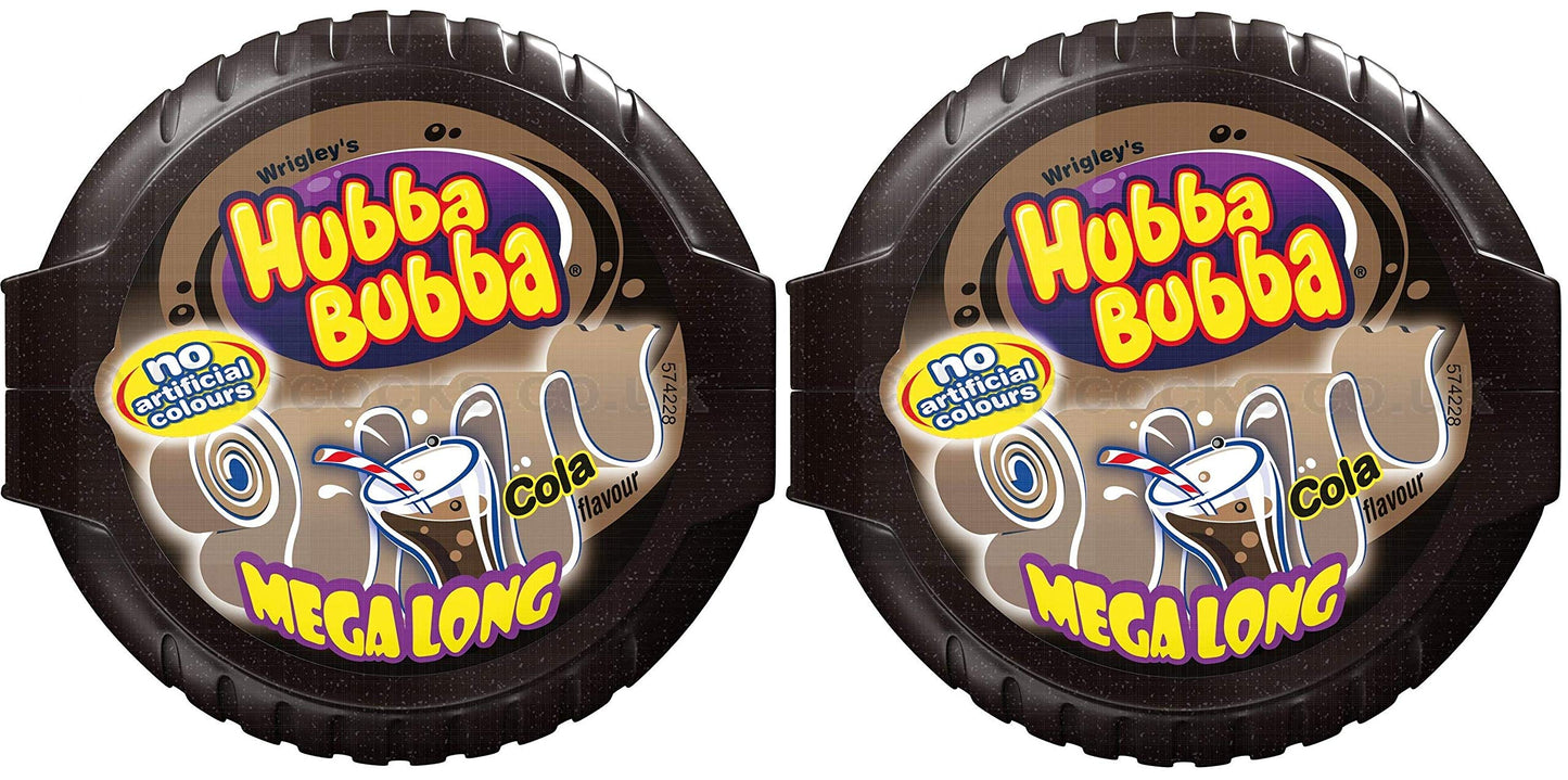 Hubba Bubba Bubble Tape Cola Gum, Bubble Tape Cola Gum of 56 Gram, Pack of 2. - Two packs of cola bubble tape, 56g each.