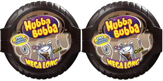 Hubba Bubba Bubble Tape Cola Gum, Bubble Tape Cola Gum of 56 Gram, Pack of 2. - Two packs of cola bubble tape, 56g each.