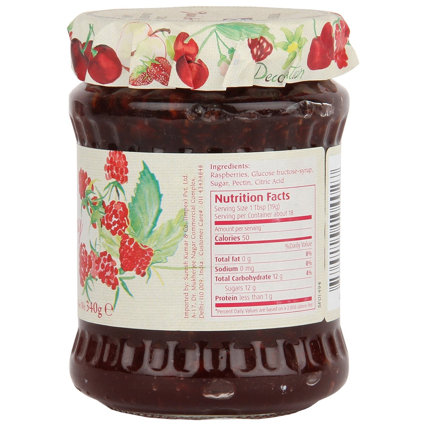 DANA Jam, Raspberry, 340g - Raspberry bliss!