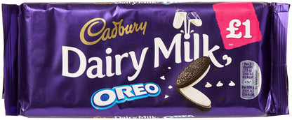 Cadbury Dairy Milk Oreo Milk Chocolate, 4.23 oz / 120 g - Oreo delight