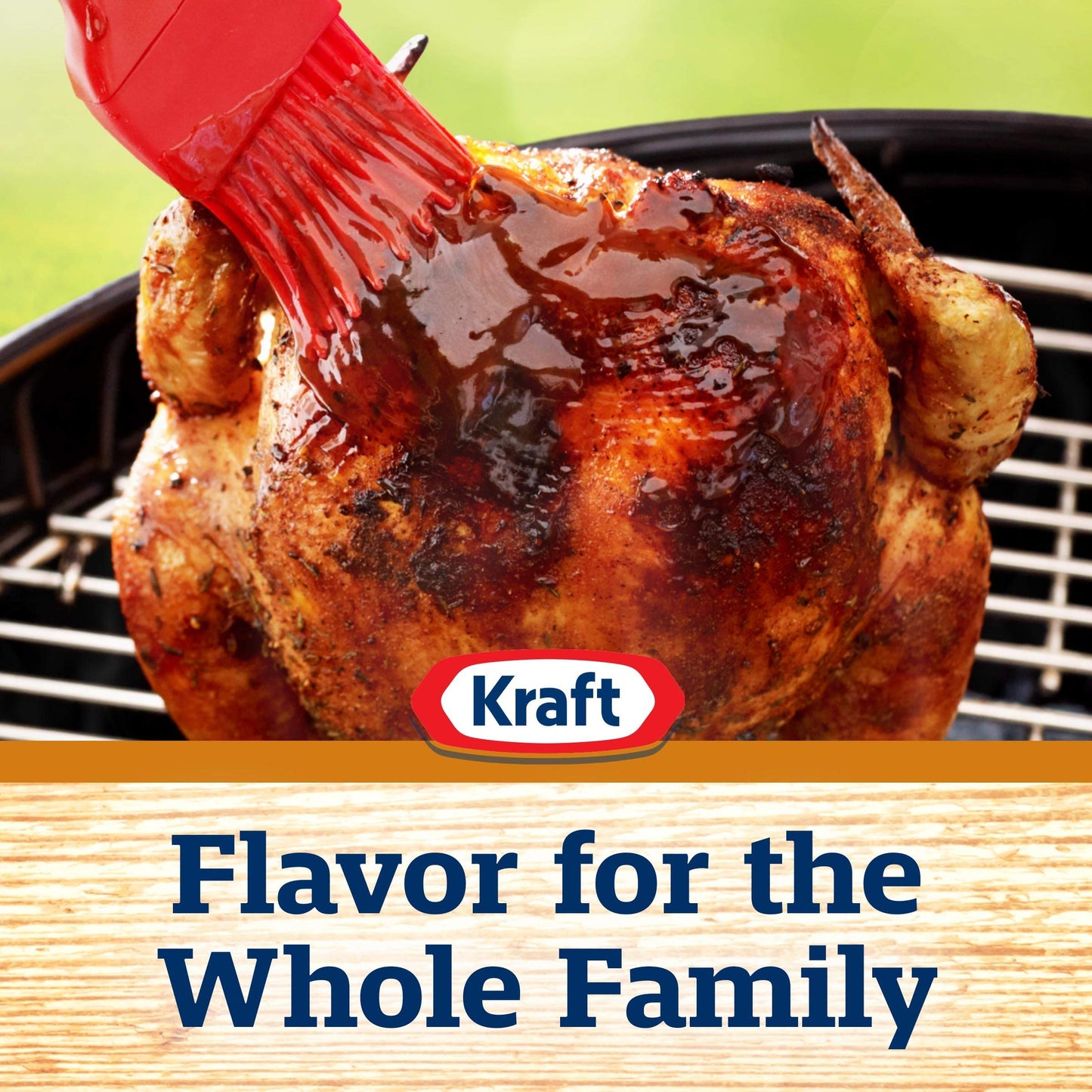 Kraft Slow-Simmered Sweet Honey Barbecue Sauce, 18 oz / 510 g, Blue & White - "Sweet Honey BBQ!"