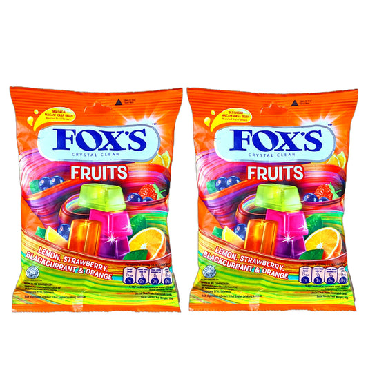 Fox's Crystal Clear Fruits Candy 90g (90Gms- Pack of 2) - Double fruit candy pack!