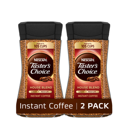 14 Ounce : Nescafe Taster's Choice Instant Coffee - House Blend - 7 Ounce (Pack of 2) - Instant Perfection in Every Cup!