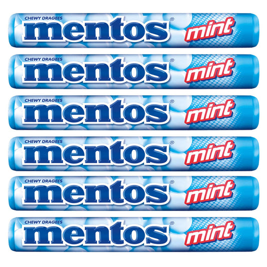 Mentos Mint Roll, 6 x 29 g - "Six Pack Mint Rolls!"