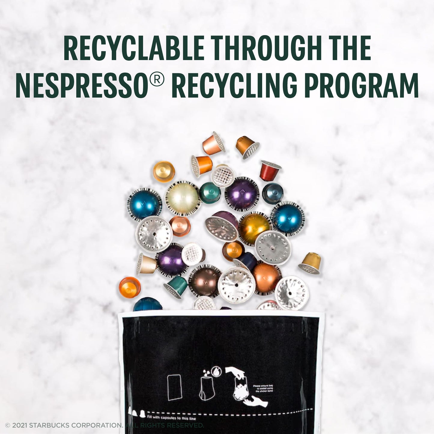 Starbucks by Nespresso Capsules, (50 Pods, Compatible with Nespresso Original Machines) (Intense Variety Pack)