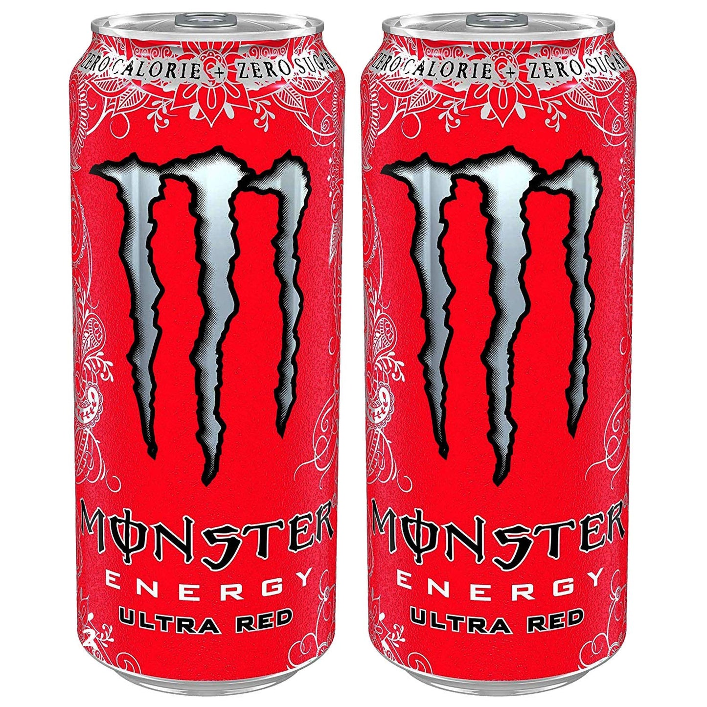 Monster Energy Ultra Red Zero Calorie Energy Drink Pack of 2 Pet Bottle, 2 x 500 ml - "Zero Red Energy!"