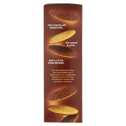 McVities Digestives Thins Milk Chocolate, 180g - "Thin Milk Chocolate Digestives!"