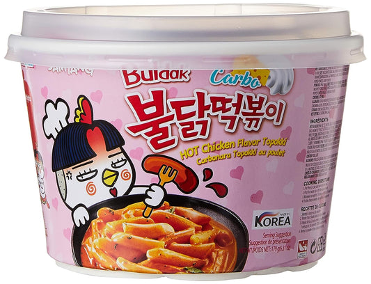 Samyang Nut Free Hot Chicken Carbonara Topokki 179 grams Box