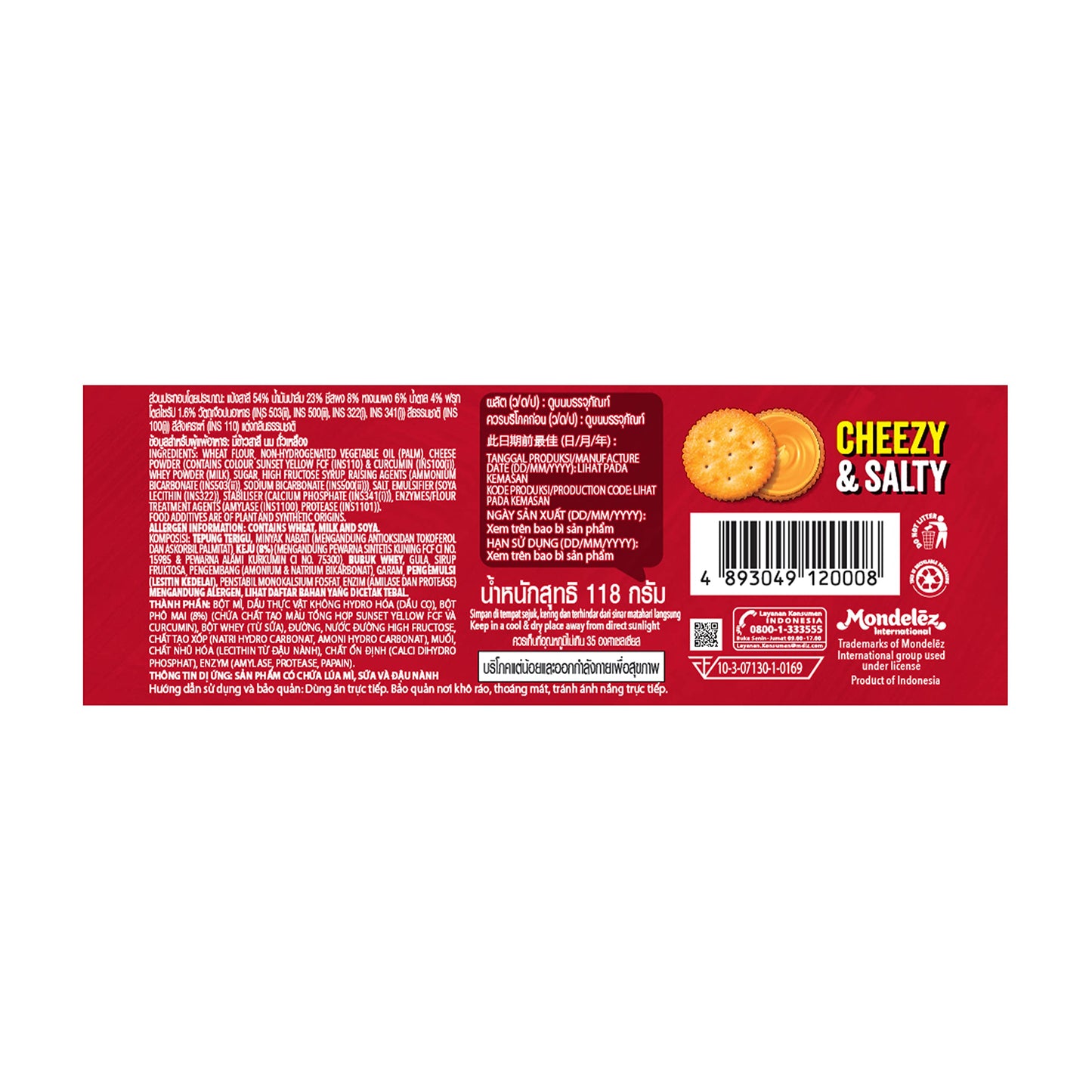 Ritz Cheese Cream Sandwich Cracker Biscuits, 100 g, Red - Cheesy Ritz Delight!