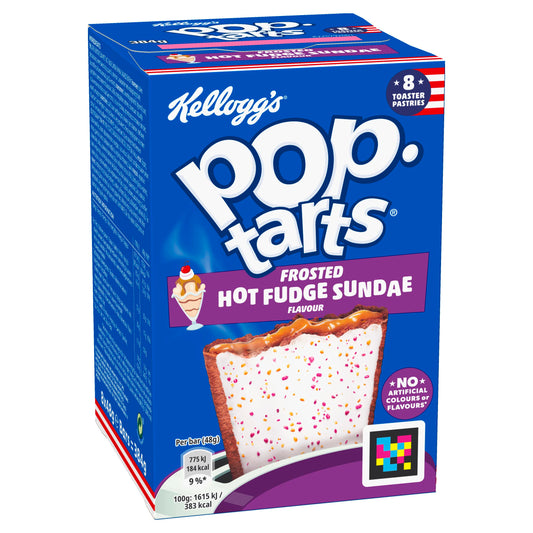 Kellogg's Pop Tarts - Frosted - Hot Fudge Sundae Flavour, 8 Counts - Treat yourself to Kellogg's Pop Tarts Frosted Hot Fudge Sundae Flavour, 8 counts.