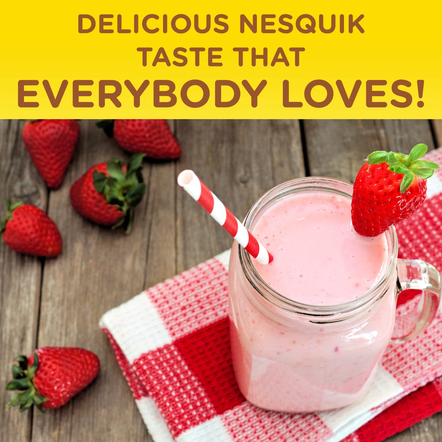 Nestle Nesquik Strawberry Syrup, 22 oz / 623 g - "Nesquik Strawberry Syrup - 623g of Sweet Strawberry Flavor!"