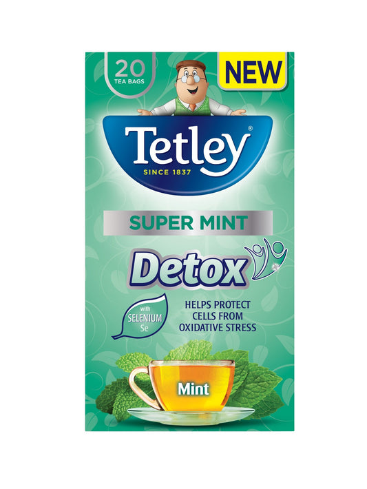 Tetley Detox with Selenium Mint Infusion 20 Tea Bags