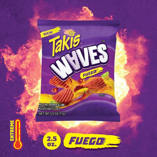 Takis Waves Fuego Hot Chili Papper & Lime Potato Waves Chips 71g (USA)