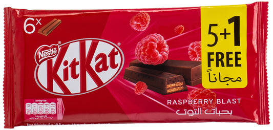 Kit Kat Raspberry Blast Wafer Finger Covered in Milk Chocolate 6 Bar, 117 g (6 X 19.5 g) - Experience the burst of raspberry flavor in every bite of Kit Kat Raspberry Blast Wafer Finger Covered in Milk Chocolate, 6 Bar, 117 g (6 X 19.5 g).