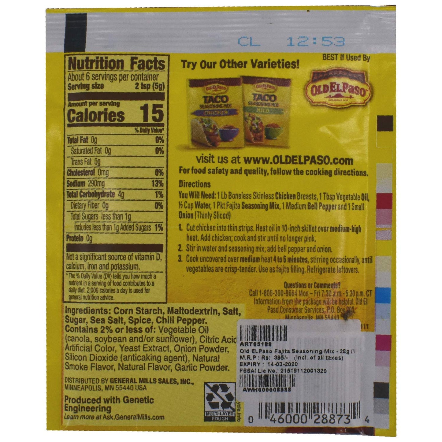 Old El Paso Seasoning Mix Fajita, 28g - "Make every night fajita night!"