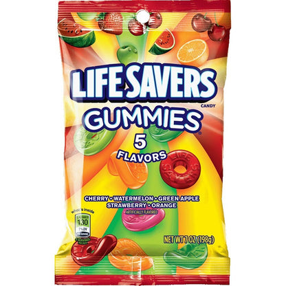 Life Savers Gummie Bundle - 5 Flavors and Wild Berries (2) 7oz bags - PACK OF 2 - "Gummy Flavor Fun!"