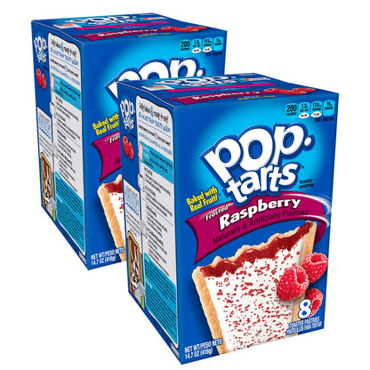 Pop Tarts Frosted Raspberry Pouch, 2 X 416 g - "Double raspberry goodness!"