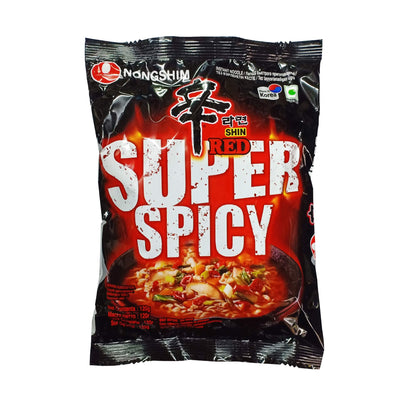 Nongshim Shin Red Super Spicy Instant Noodles, 4.23 oz â„® 120 g, 2 Pack - "Double the spice, double the delight!"