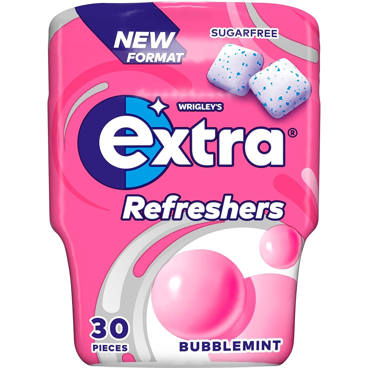 Wrigley's Extra Refreshers Chewing Gum, Sugar-Free, BubbleMint Flavour - 30 Pieces, 67g - Revitalize Your Senses!