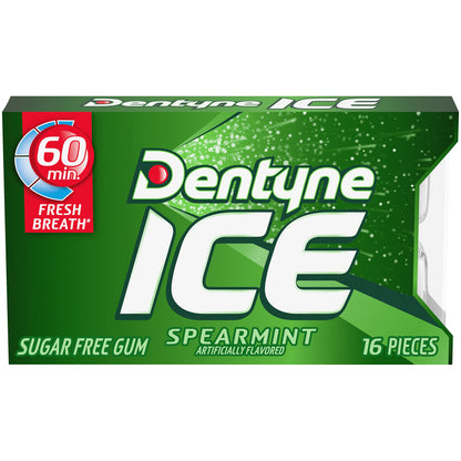 Dentyne Ice Spearmint 16-Count (Pack of 9) - Spearmint sensation!