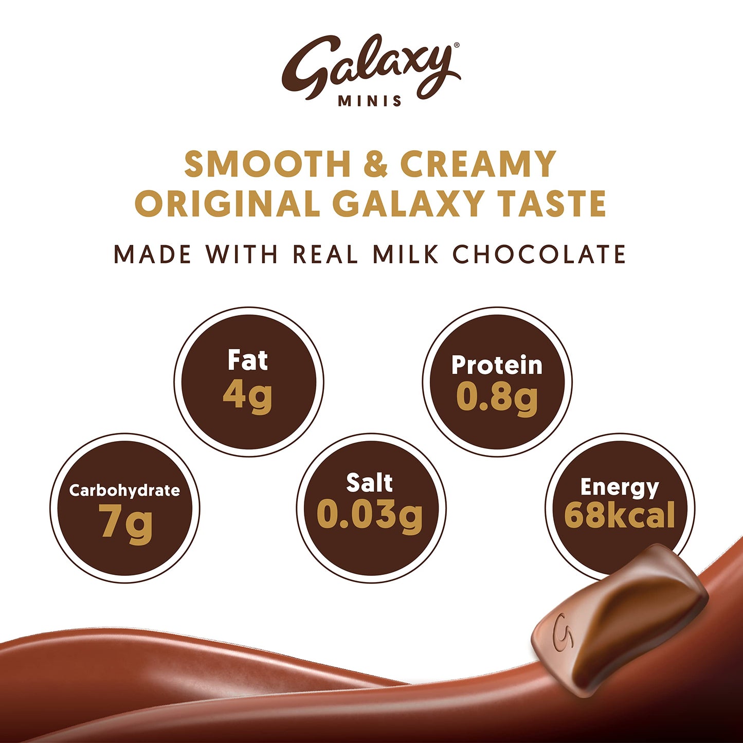 Galaxy Milk Chocolate Mini 18 Bars Packet 225g - Milk chocolate mini bars! Enjoy the smooth and creamy Galaxy chocolate in convenient mini bars!