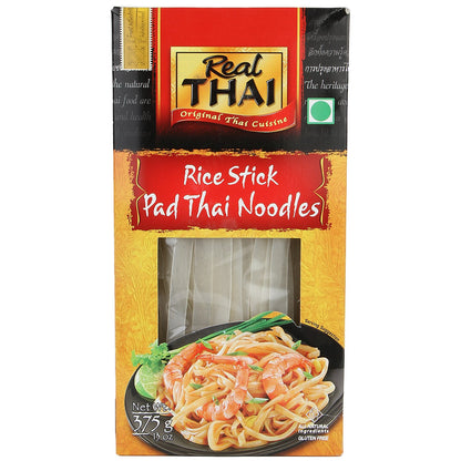 Real Thai Original Thai Cuisine Rice Stick Pad Thai Noodles, 13.23 Oz / 375 G, Yellow, Alcohol Free, 375 Grams - Pad Thai Perfection!