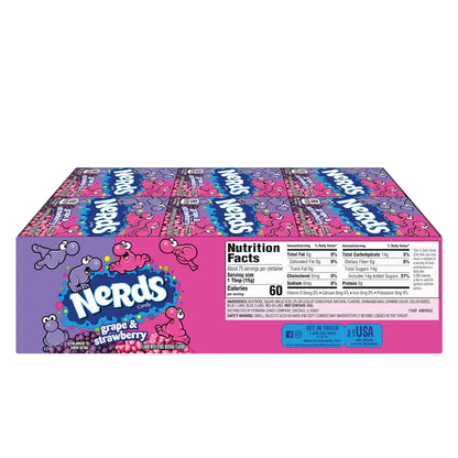 Nerds Grape and Strawberry, 1.65 Ounce (Pack of 24) - "Grape & Strawberry Nerds Bonanza!"