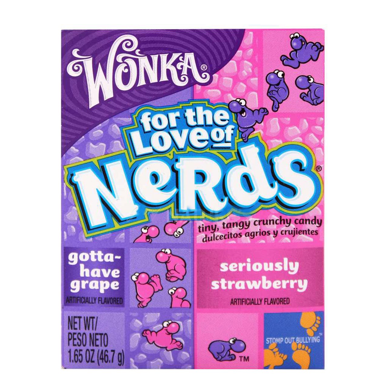 Nerds Wonka Strawberry and Grape, 46Gram - "Strawberry & Grape Nerds!"