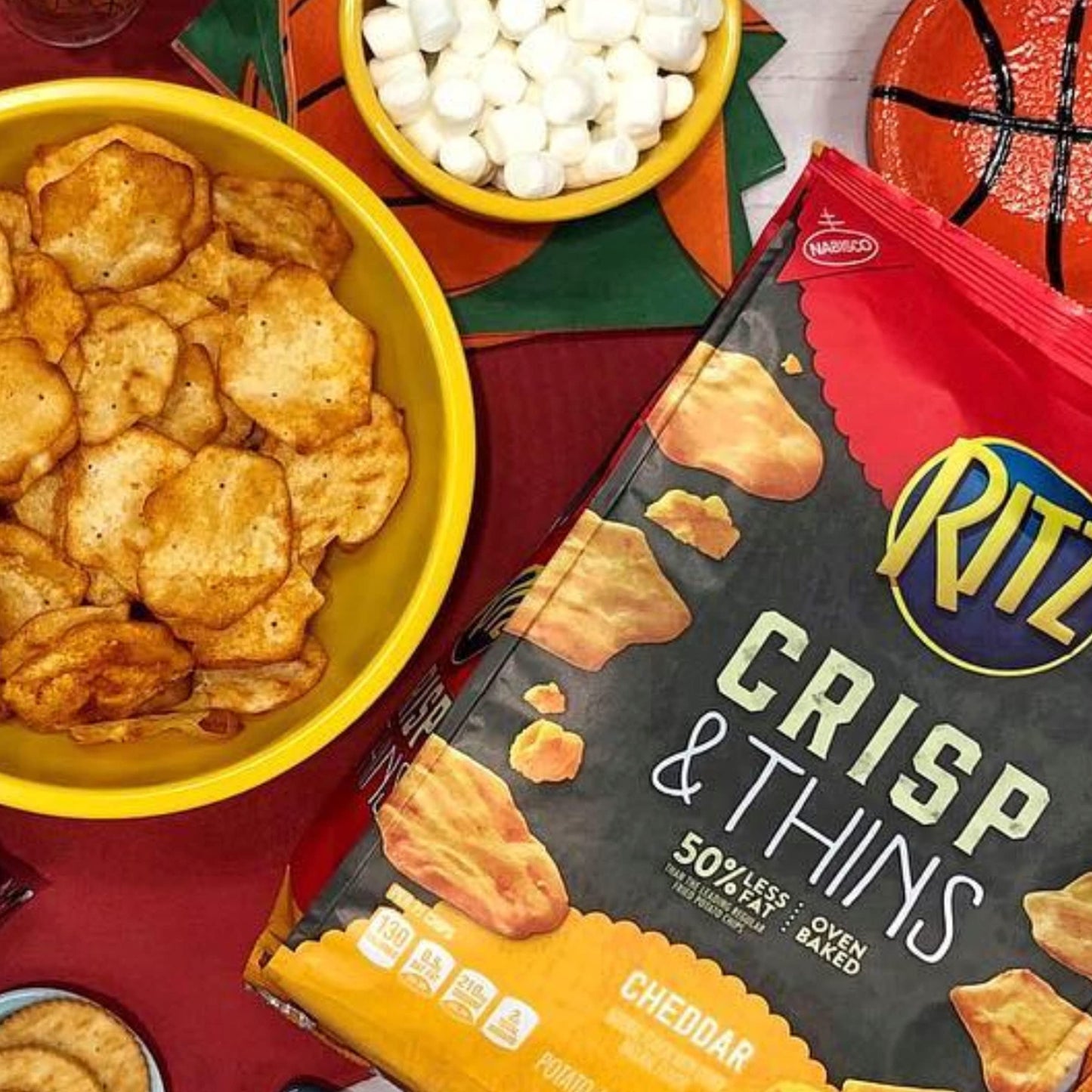 RITZ Crisp And Thins Cheddar Chips, 7.1 Oz 201g - Cheddar Ritz Crisps!