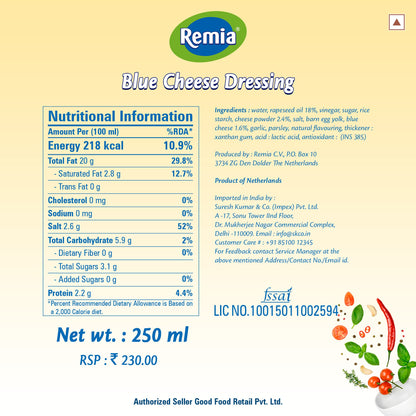 Remia Dressing Blue Cheese, 250ml - Blue Cheese Bliss!