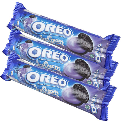 Oreo Chocolate Creme Cookies 137gm (Pack of 3) (Icecream Blueberry) - "Chocolate and blueberry delight!"