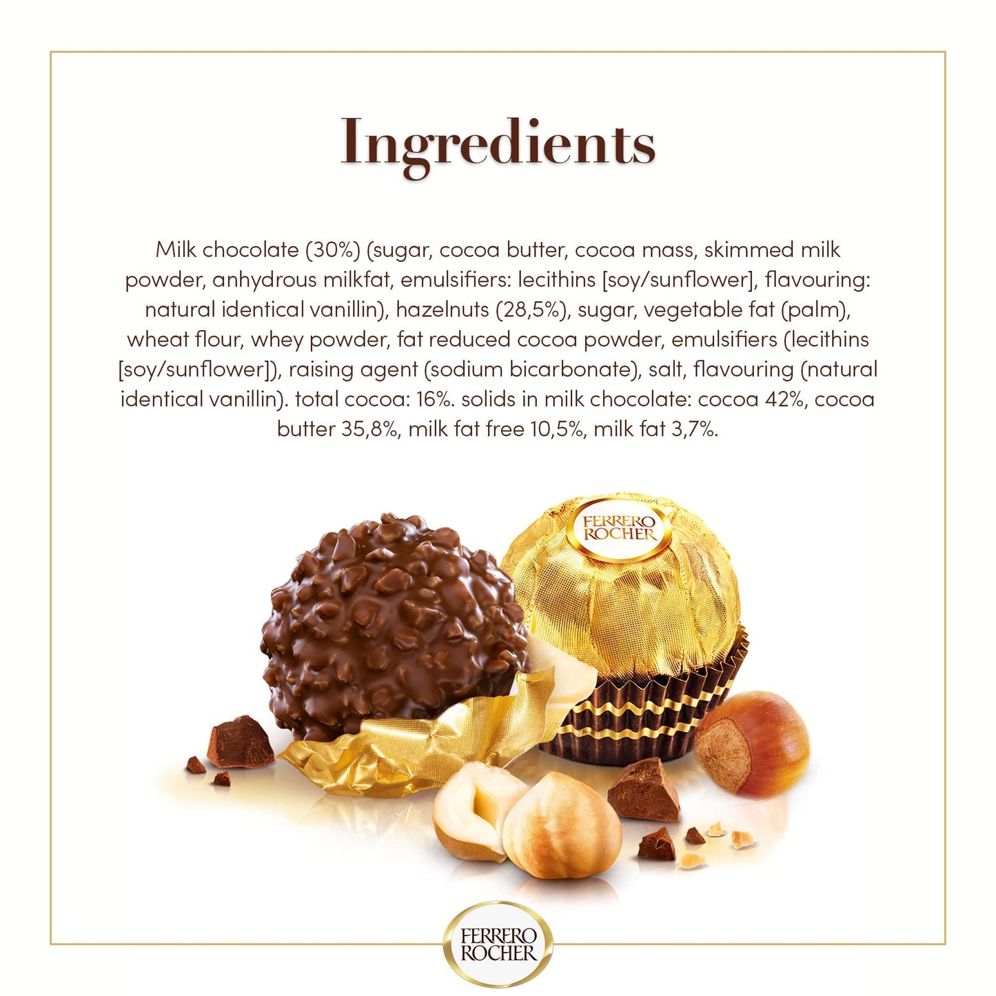 Ferrero Rocher Premium Milk Chocolate (300g) - 24 Pieces - Milk chocolate luxury!