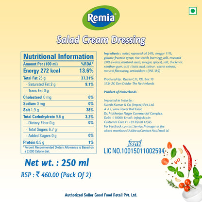 Remia Salad Dressing Italian 200g, Pack of 2, Product of Netherlands - Italian Dressing Duo!