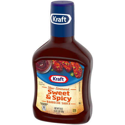 Kraft Sweet & Spicy Barbeque Sauce (18 oz Bottle) - "Sweet & Spicy BBQ!"