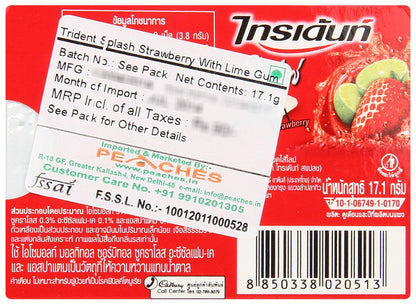 Trident Dentyne Splash (Sugar Free) - Strawberry with Lime Gum