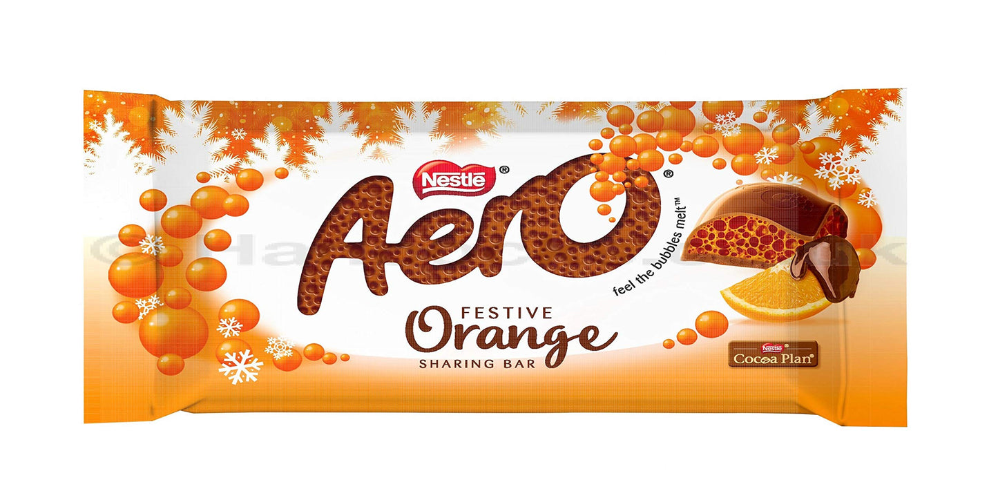 Nestle Aero Instense Orange Chocolate Bar 100g - "Intense Orange Aero - 100g of Zesty Chocolate Delight!"