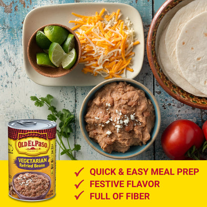 Old El Paso Vegetarian Refried Beans, 453 g - "Hearty vegetarian beans!"