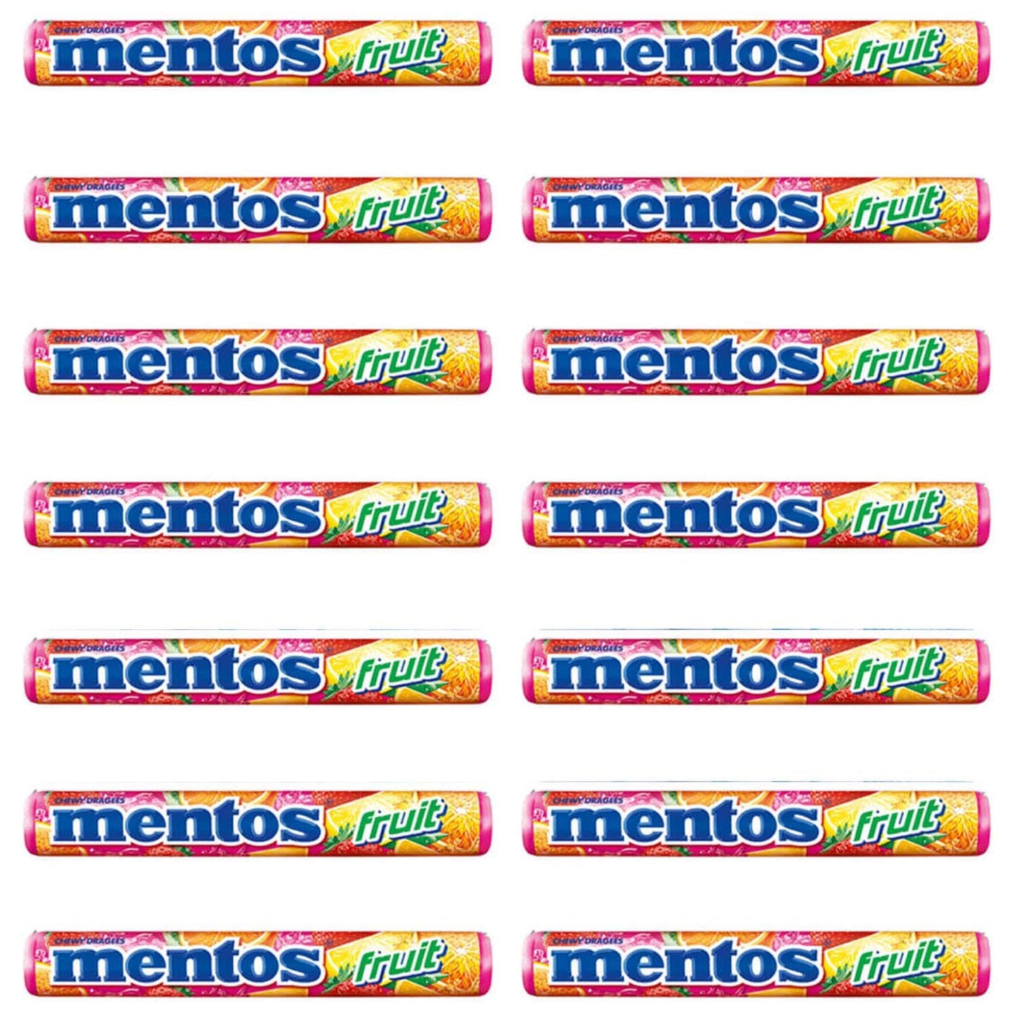 Mentos Fruit Roll, 14 X 29 g - "Fruit Roll Mentos Delight!"