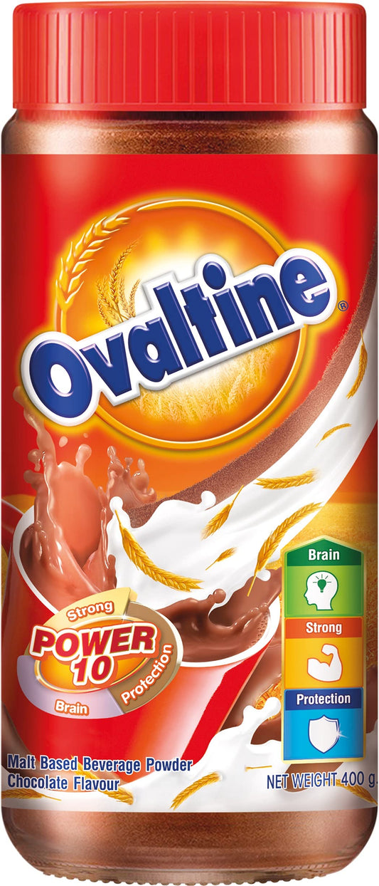 Ovaltine Malt Based Beverage Powder - Chocolate 400g Jar Favour - "Chocolate malt indulgence!"