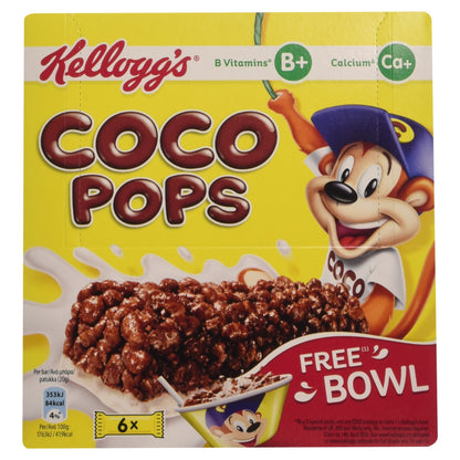 Kellogg's Coco Pops Snack Bar (Pack of 6 bars), 120g - Enjoy a tasty treat with Kellogg's Coco Pops Snack Bar, pack of 6, 120g.