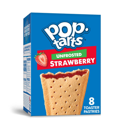 Pop Tarts Unfrosted Strawberry, 384 g - "Unfrosted strawberry Pop-Tarts!"