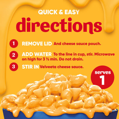 Kraft Velveeta Shells & Cheese Original, 68 g - "Creamy Shells!"