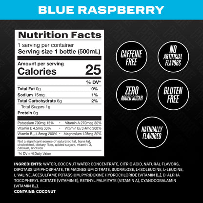 Prime Blue Raspberry Hydration Drink, 16.9 fl oz â„® 500 ml, 12 Pack - Stay hydrated with blue raspberry!