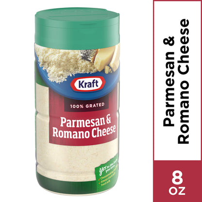 Kraft Real Grated Parmesan & Romano Cheese 227 Grams - Imported From USA! - "Parmesan & Romano Perfection!"