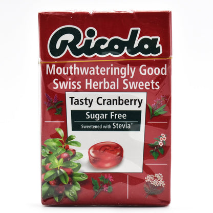 Ricola Sugar Free Swiss Herbal Sweets, 45g - Tasty Cranberry - Cranberry Sweetness!