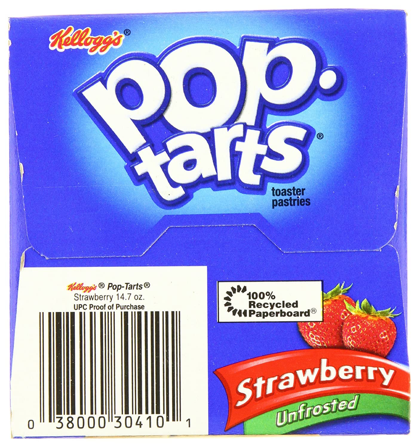 Pop Tarts Unfrosted Strawberry, 2 x 384 g - "Double the unfrosted strawberry delight!"