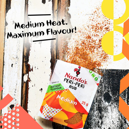 Nandos Medium Seasoning Rub 25g - "Medium Peri Peri Magic!"