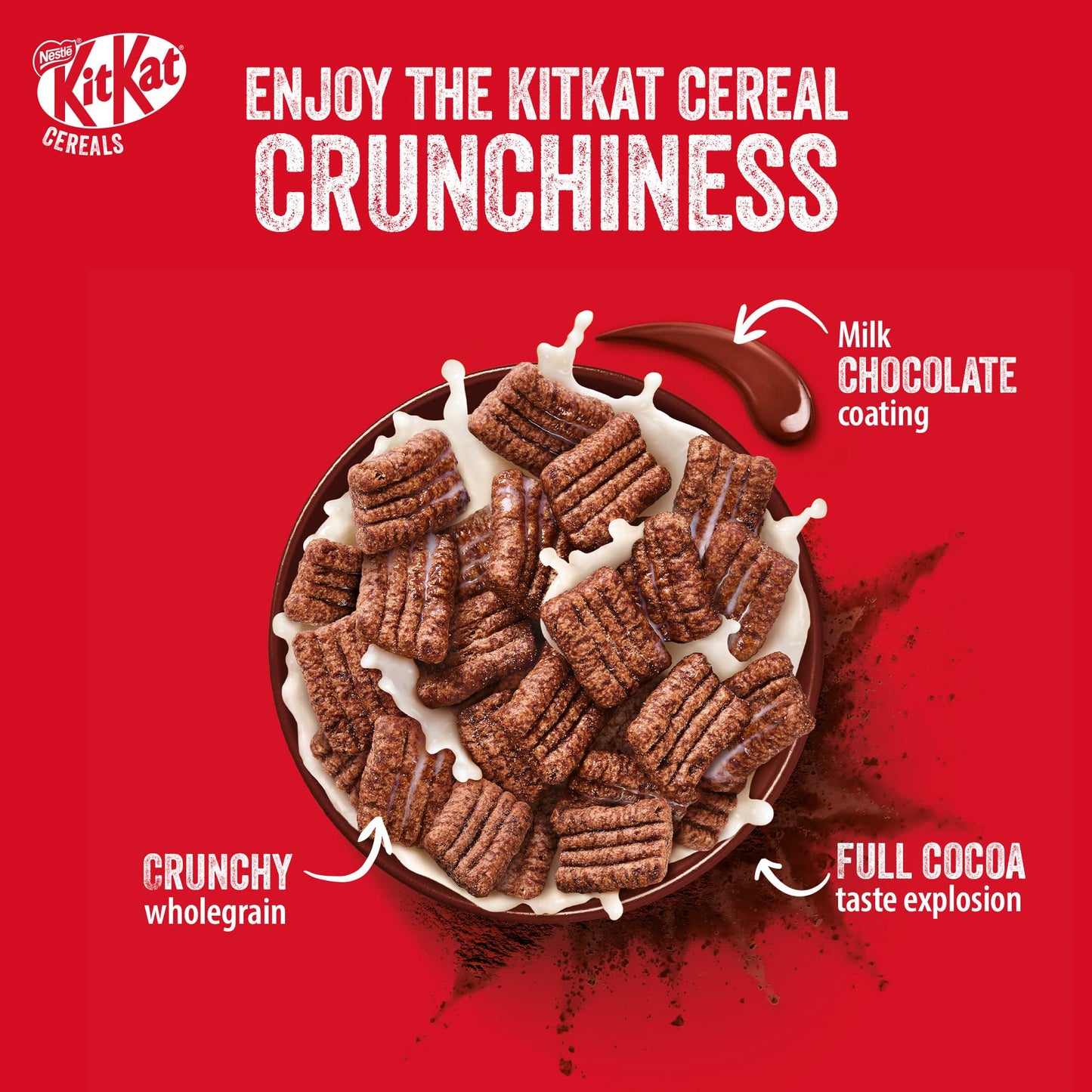 Nestle Kitkat Chocolate Breakfast Cereal Pack 330g - "KitKat Breakfast Cereal - 330g of Chocolatey Crunch for Your Morning!"